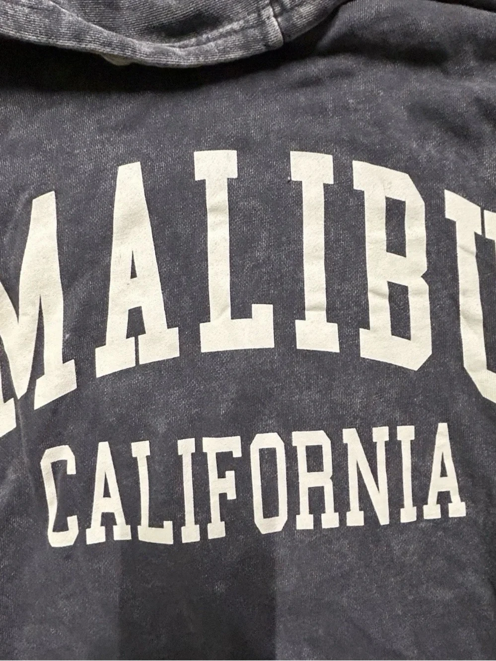 Women’s Malibu California Blue Sweatshirt Hoodie White Size Medium - Picture 2 of 3